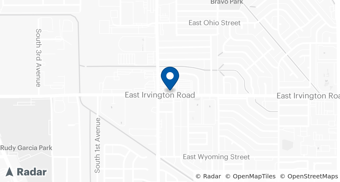 Map of Dairy Queen Location:: 1025 E Irvington Rd, Tucson, AZ, 85714-3217